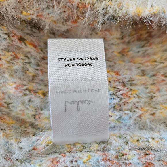 Lulus Sweet Whispers Sweater Dress Ivory Multi Marled Turtleneck Mini Womens XS - Picture 12 of 13